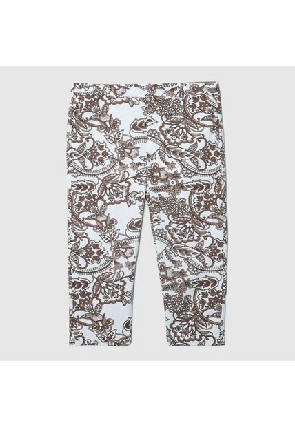 Pantalón Capri Estampado  Para Mujer Dorado Patprimo
