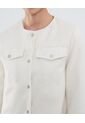 Chaqueta Casual  Para Mujer Crema Patprimo de Patprimo