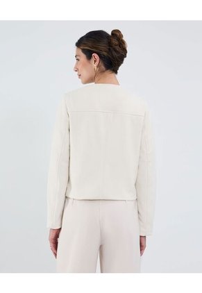 Chaqueta Casual  Para Mujer Crema Patprimo