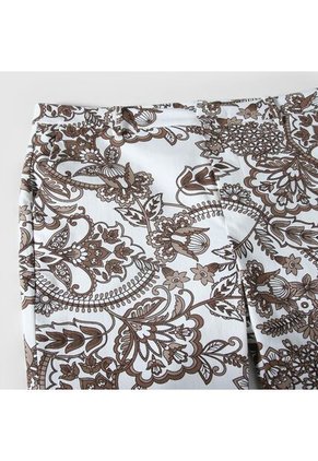 Pantalón Capri Estampado  Para Mujer Dorado Patprimo
