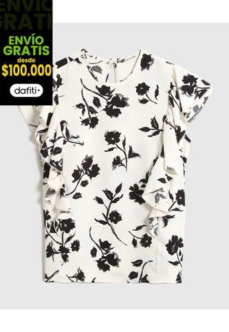 Blusa Para Mujer Manga Corta Color Blanco Marca Patprimo #30123587 Patprimo