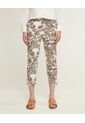 Pantalón Capri Estampado  Para Mujer Dorado Patprimo de Patprimo
