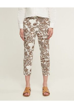 Pantalón Capri Estampado  Para Mujer Dorado Patprimo
