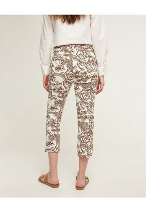Pantalón Capri Estampado  Para Mujer Dorado Patprimo
