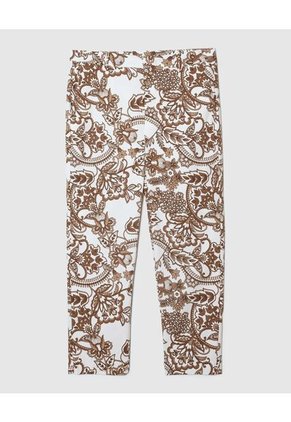 Pantalón Capri Estampado  Para Mujer Dorado Patprimo