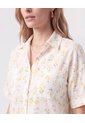 Camisa Manga Corta Con Doblez Para Mujer  Para Mujer Blanco Patprimo de Patprimo