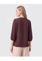 Blusa Con Bolero Frontal Cascada Mujer  Para Mujer Café Patprimo de Patprimo