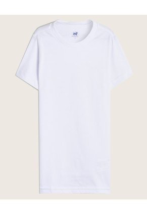 Camiseta Interior Para Niño Interior M/C Lisa C/R Color Blanco Marca Patprimo #59202Tp