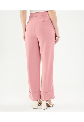 Pantalón Casual Con Doblez  Para Mujer Rosa Patprimo