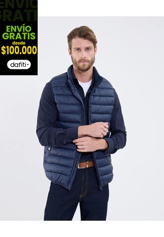 Chaleco Para Hombre Acolchado Color Azul Marca Patprimo #44250009 Patprimo