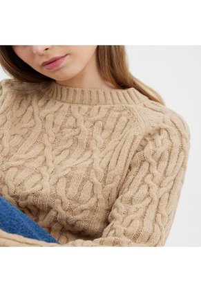 Saco Cuello Redondo Mujer Patprimo Beige 30330565-1