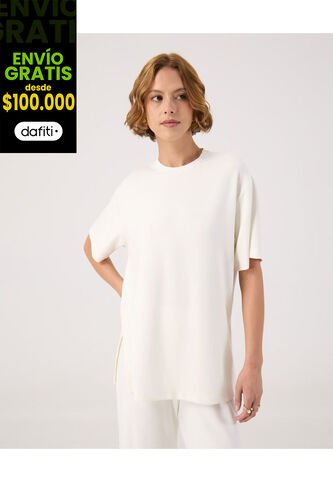 Camiseta Para Mujer Manga Corta Cuello Redondo Color Blanco Marca Patprimo #30093828 Patprimo