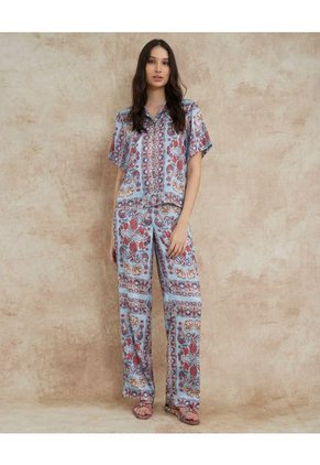 Camisa Para Mujer Manga Corta Color Azul Claro Marca Patprimo #30010654