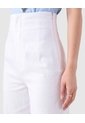 Pantalón Tiro Alto Bota Ancha Mujer  Para Mujer Blanco Patprimo de Patprimo