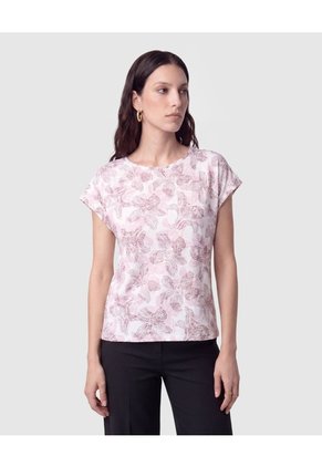 Camiseta Manga Rodada Mujer Para Mujer Café Patprimo
