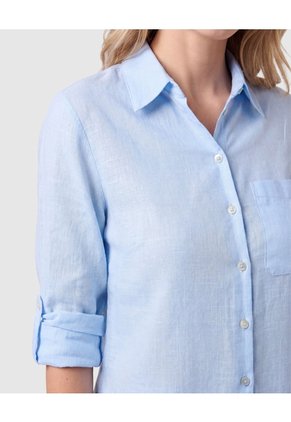 Blusa De Mujer Con Bolsillo Para Mujer Azul Patprimo