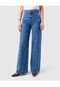 Jean Wide Leg Tiro Alto Mujer  Para Mujer Azul Patprimo de Patprimo