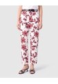 Pantalón Recto De Tiro Alto Mujer  Para Mujer Rojo Patprimo de Patprimo