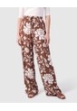 Pantalón Fluido Bota Ancha Mujer  Para Mujer Café Patprimo de Patprimo