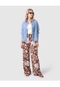 Pantalón Fluido Bota Ancha Mujer  Para Mujer Café Patprimo de Patprimo