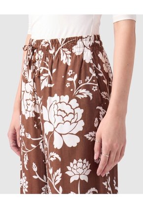 Pantalón Fluido Bota Ancha Mujer  Para Mujer Café Patprimo