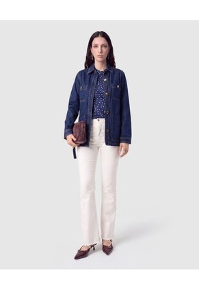 Camiseta Manga Corta Ajustada Mujer Para Mujer Azul Patprimo