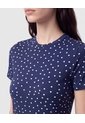 Camiseta Manga Corta Ajustada Mujer  Para Mujer Azul Patprimo de Patprimo