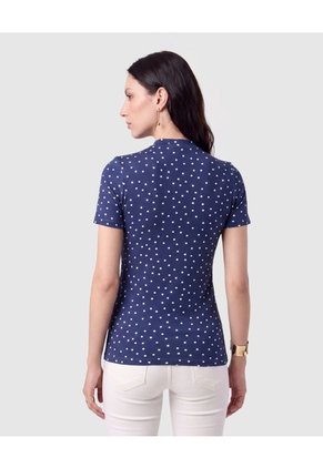 Camiseta Manga Corta Ajustada Mujer Para Mujer Azul Patprimo