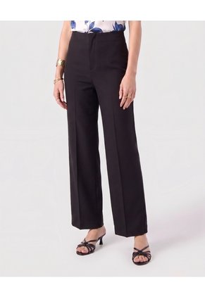 Pantalón De Mujer De Corte Recto Para Mujer Negro Patprimo