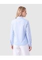 Camisa Con Pechera Bordada Mujer  Para Mujer Azul Patprimo de Patprimo
