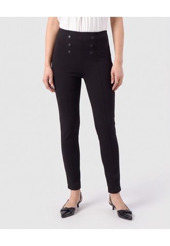Leggings Tiro Alto Con Botones Mujer  Para Mujer Negro Patprimo Patprimo