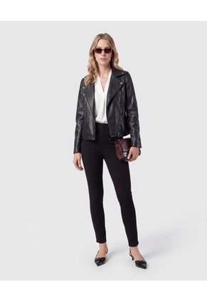 Leggings Tiro Alto Con Botones Mujer Para Mujer Negro Patprimo