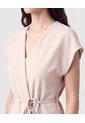 Blusa Cruzada Con Amarre Mujer  Para Mujer Beige Patprimo de Patprimo