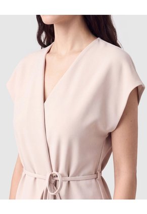 Blusa Cruzada Con Amarre Mujer Para Mujer Beige Patprimo