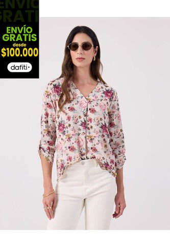 Blusa Para Mujer Manga 3/4 Color Blanco Marca Patprimo #30123649 Patprimo