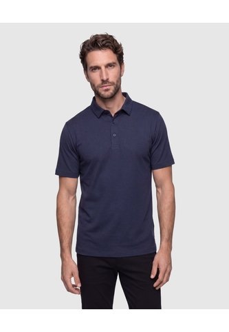 Polo Unicolor Regular Para Hombre  Para Hombre Azul Patprimo Patprimo