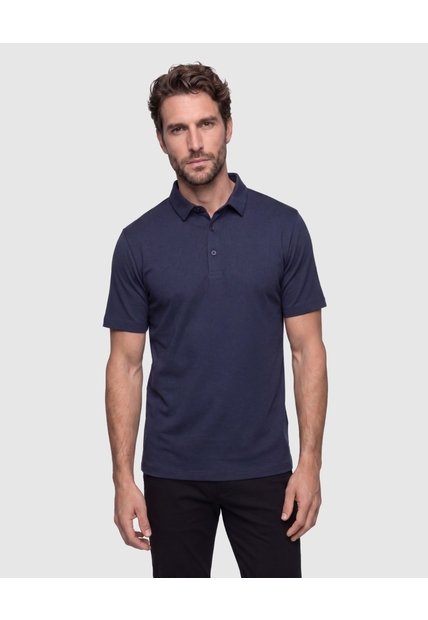 Polo Unicolor Regular Para Hombre  Para Hombre Azul Patprimo