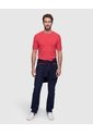 Camiseta Texturizada Manga Corta Para Hombre  Para Hombre Rojo Patprimo de Patprimo