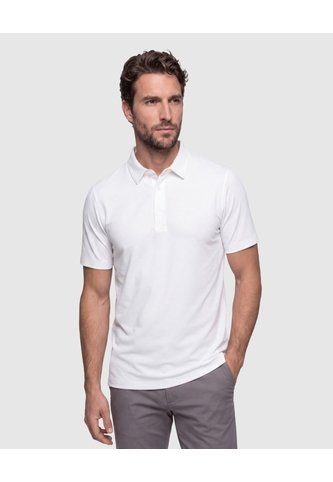 Polo Unicolor Regular Para Hombre  Para Hombre Blanco Patprimo Patprimo