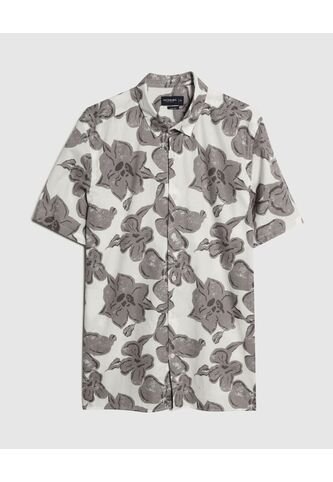 Camisa Para Hombre Manga Corta Sin Bolsillo Color Hueso Marca Patprimo #44013013 Patprimo