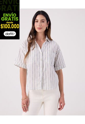 Camisa Para Mujer Manga Corta Color Blanco Marca Patprimo #30010760 Patprimo