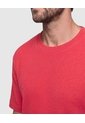 Camiseta Texturizada Manga Corta Para Hombre  Para Hombre Rojo Patprimo de Patprimo