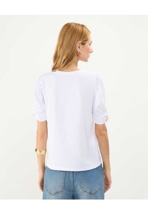 Camiseta Para Mujer Manga Corta Cuello Redondo Color Blanco Marca Patprimo #30093592