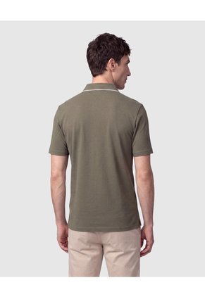 Polo Manga Corta Con Detalles En Contrastes Hombre  Para Hombre Verde Patprimo