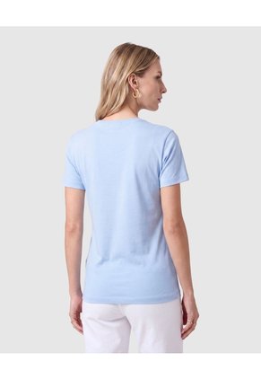 Camiseta Estampada Manga Corta Mujer Para Mujer Azul Patprimo