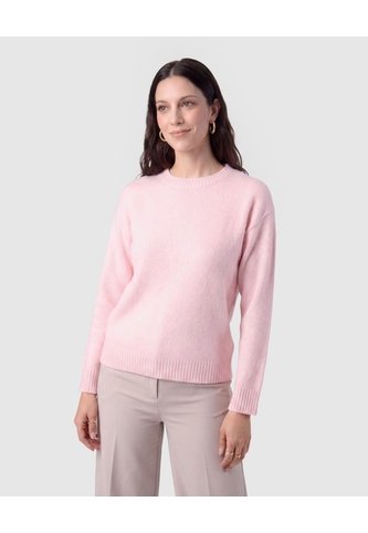 Saco Tejido Cuello Redondo Mujer  Para Mujer Rosa Patprimo Patprimo