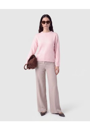 Saco Tejido Cuello Redondo Mujer  Para Mujer Rosa Patprimo