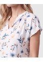 Blusa Fluida Manga Corta Mujer  Para Mujer Blanco Patprimo de Patprimo