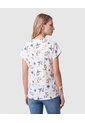 Blusa Fluida Manga Corta Mujer  Para Mujer Blanco Patprimo de Patprimo