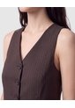 Chaleco Sastrero Mujer  Para Mujer Café Patprimo de Patprimo